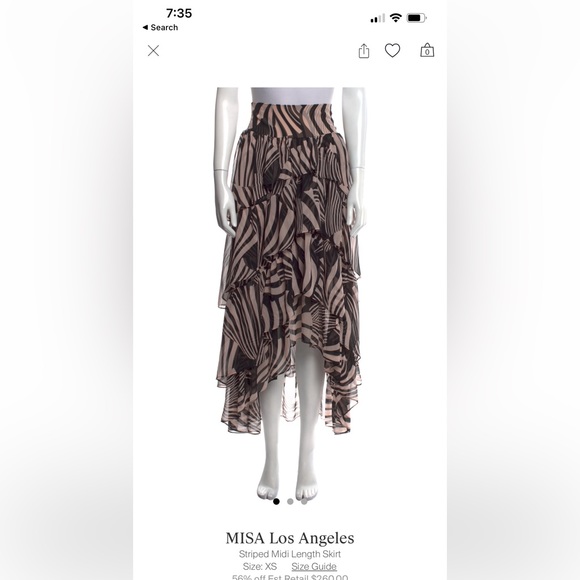 MISA Daniella Skirt NWT - Picture 1 of 3